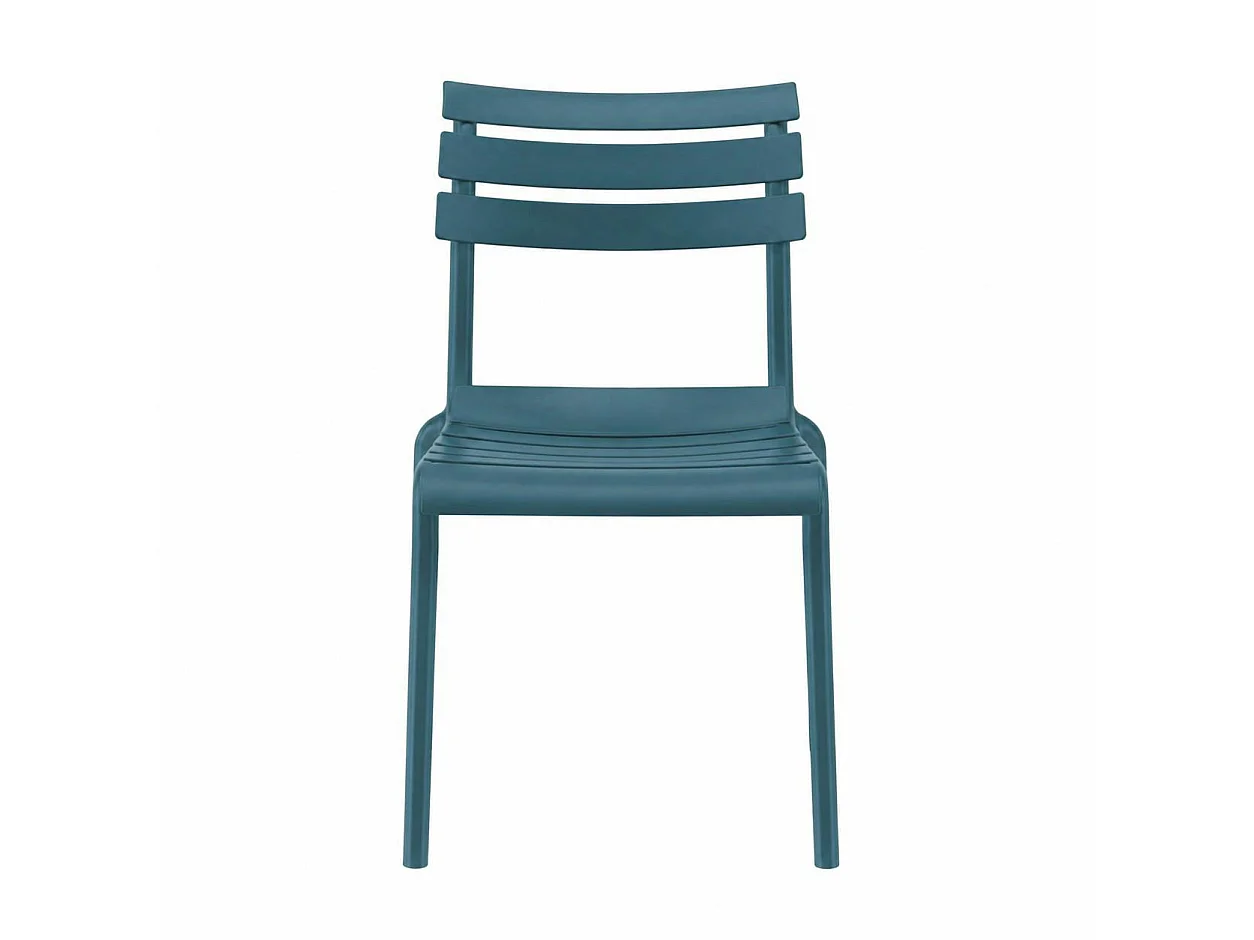 Chaise de jardin en plastique bleu (lot de 2) LUGANO