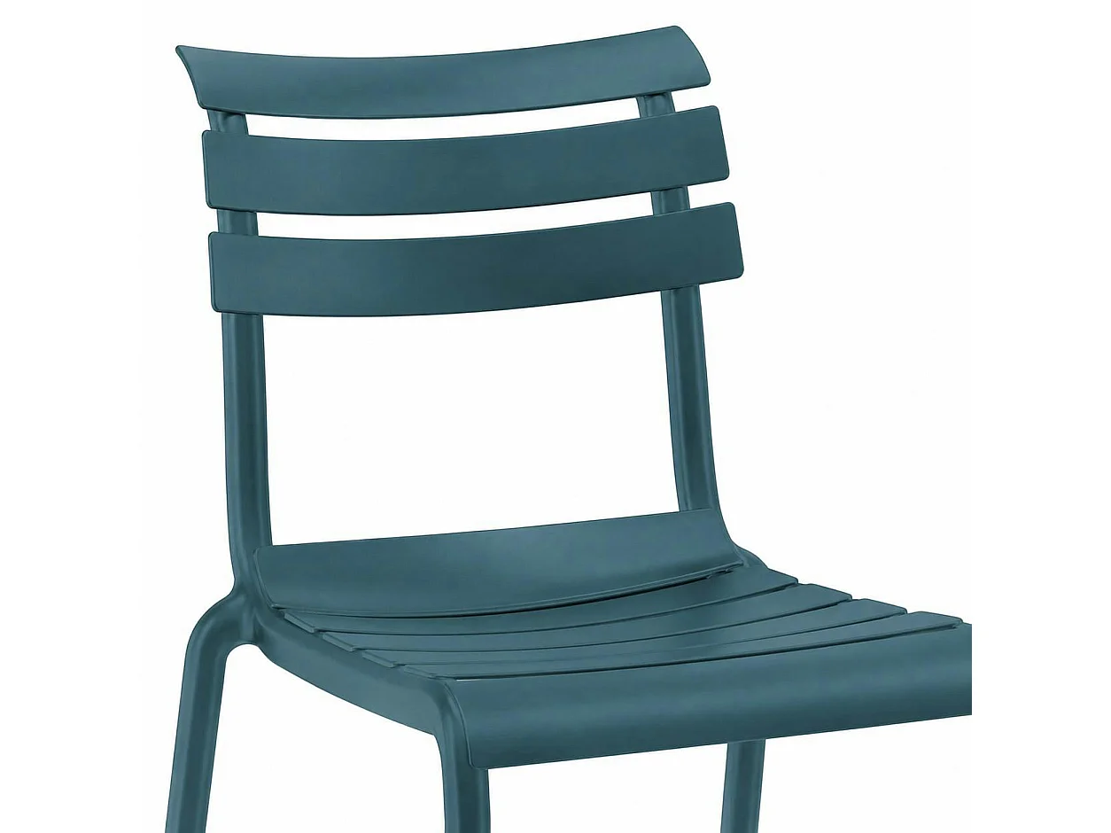 Chaise de jardin en plastique bleu (lot de 2) LUGANO