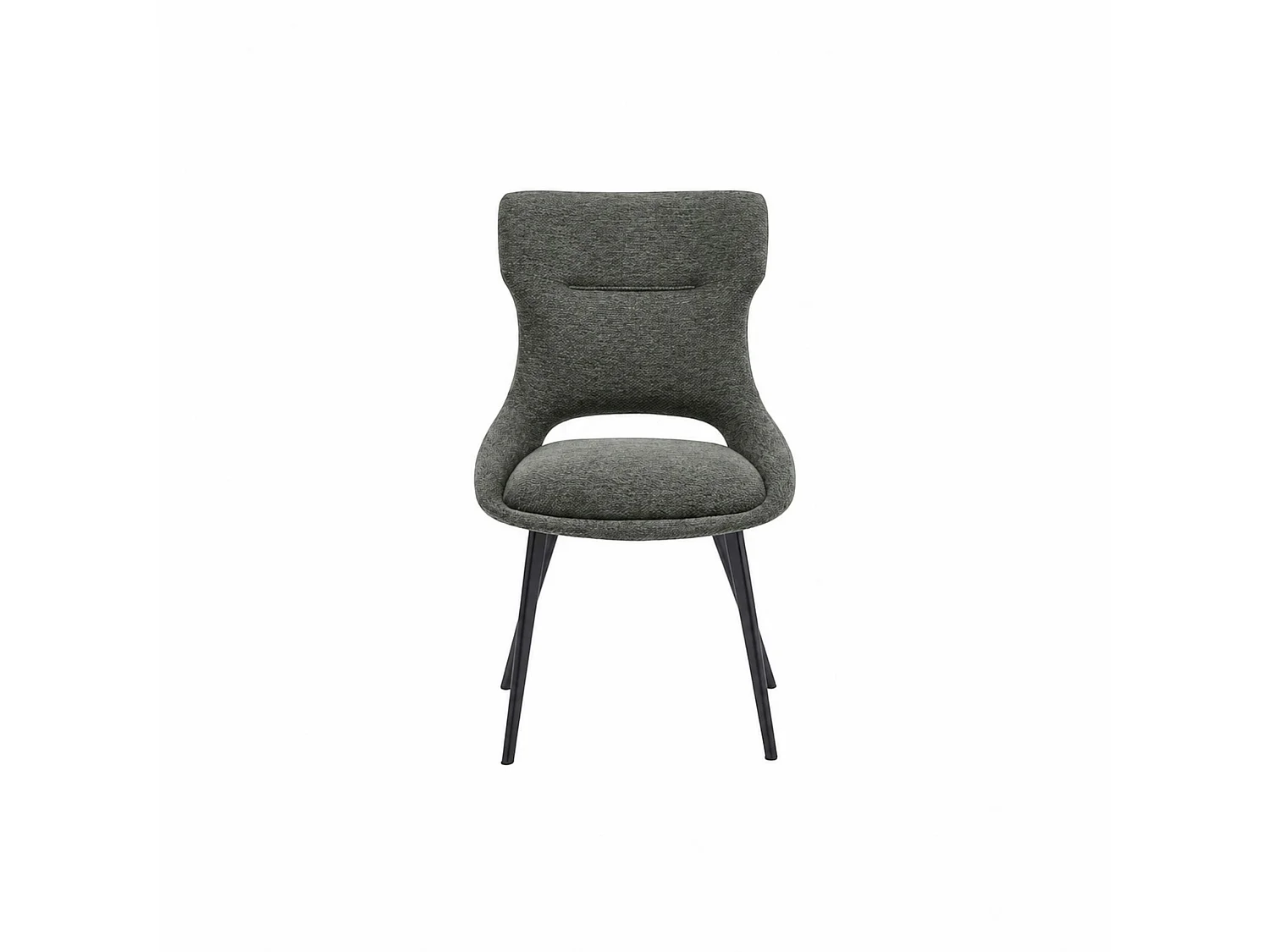 Chaise de salle à manger grise en tissu (lot de 2) LUGANO