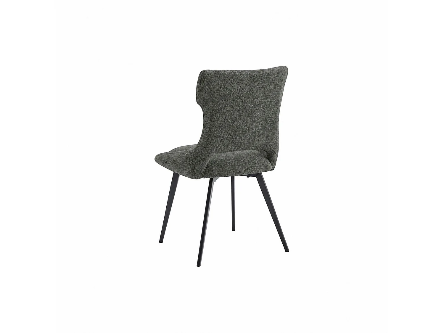 Chaise de salle à manger grise en tissu (lot de 2) LUGANO