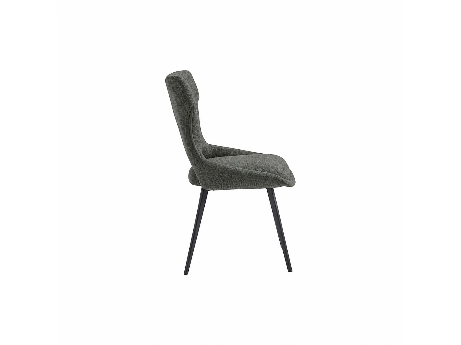 Chaise de salle à manger grise en tissu (lot de 2) LUGANO