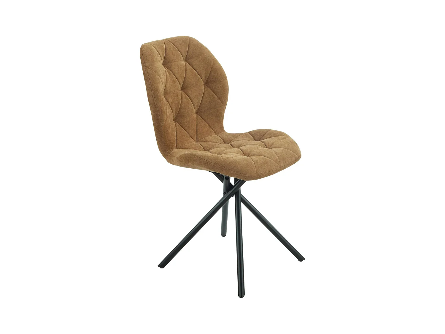 Chaise salle à manger moutarde à pieds croisés (x2) LUGANO