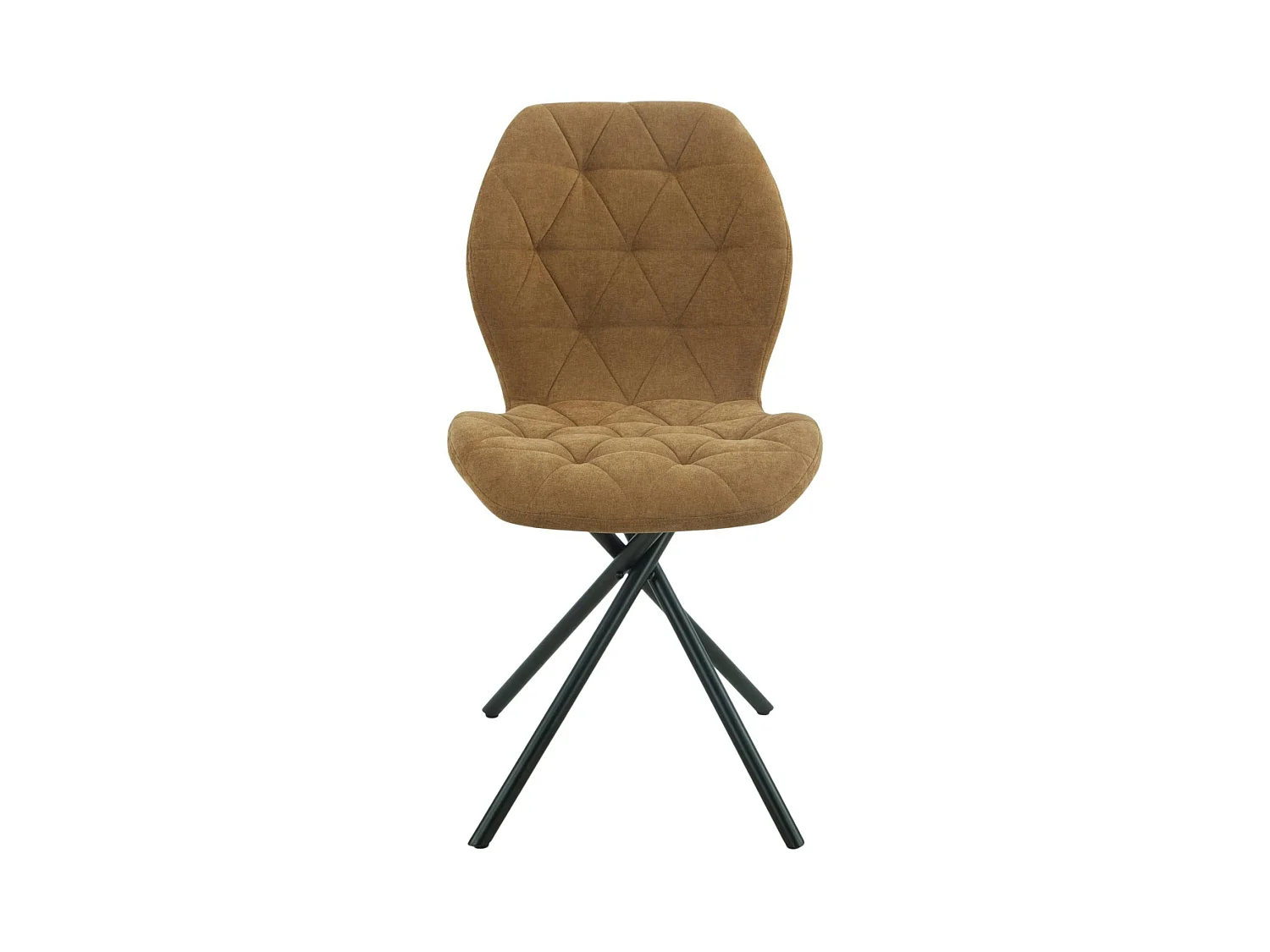 Chaise salle à manger moutarde à pieds croisés (x2) LUGANO
