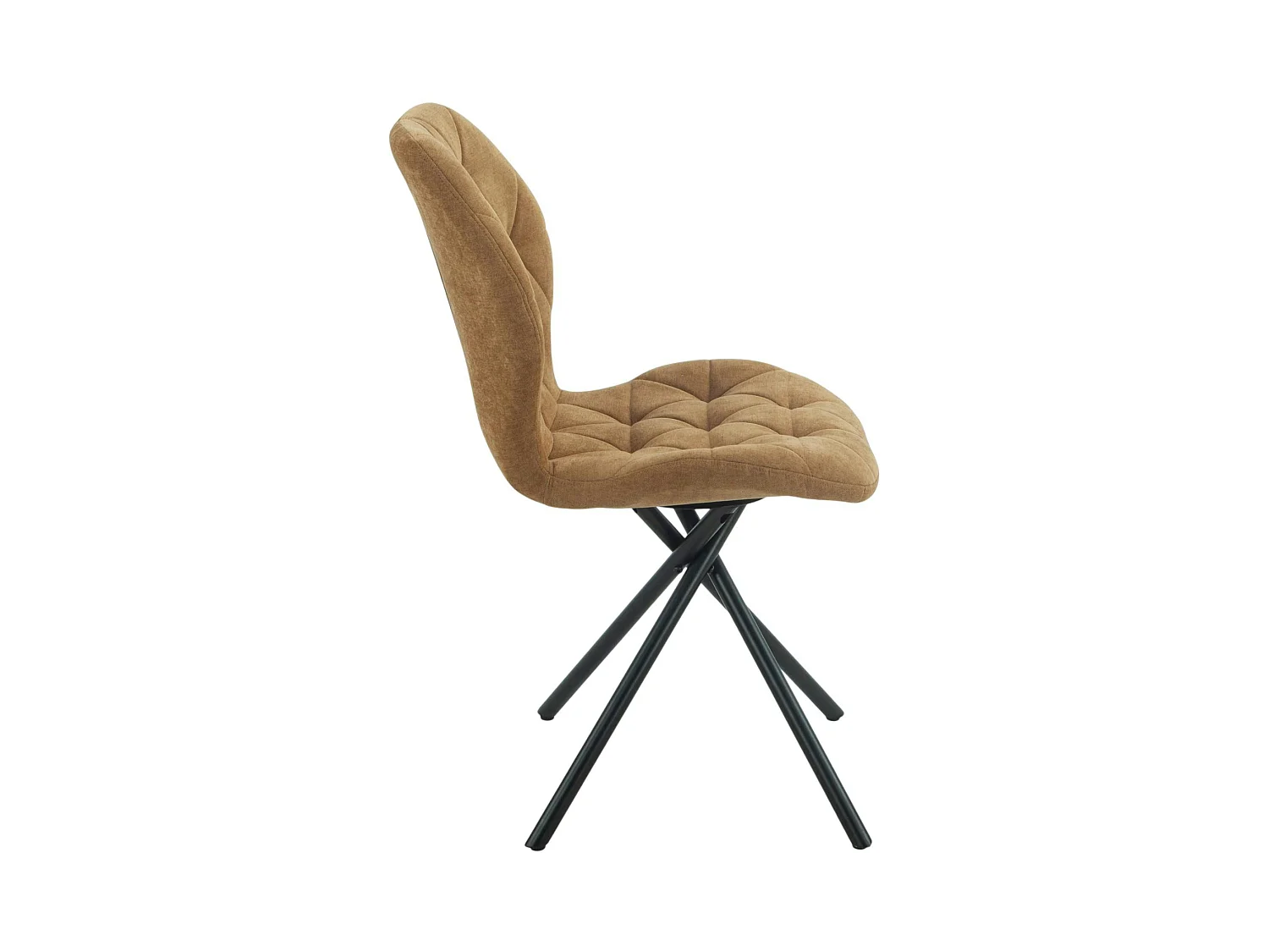 Chaise salle à manger moutarde à pieds croisés (x2) LUGANO
