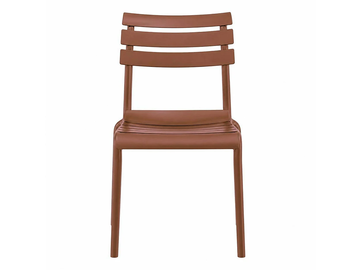 Chaise de jardin terracotta en plastique (lot de 2) LUGANO