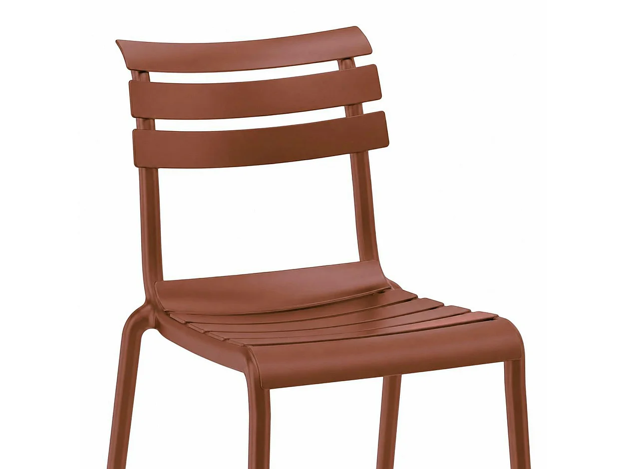 Chaise de jardin terracotta en plastique (lot de 2) LUGANO