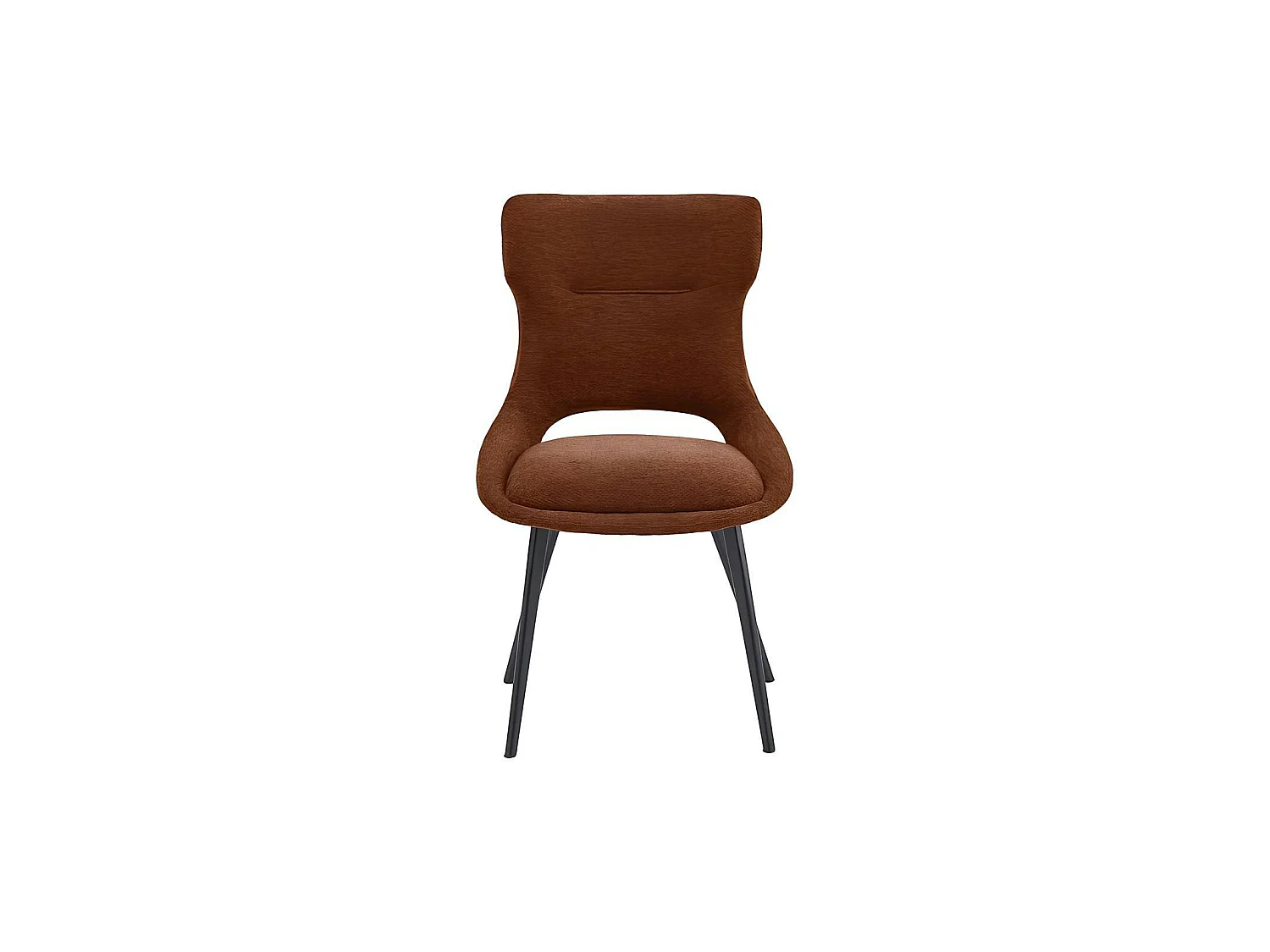 Chaise de salle à manger terracotta en tissu (x2) LUGANO