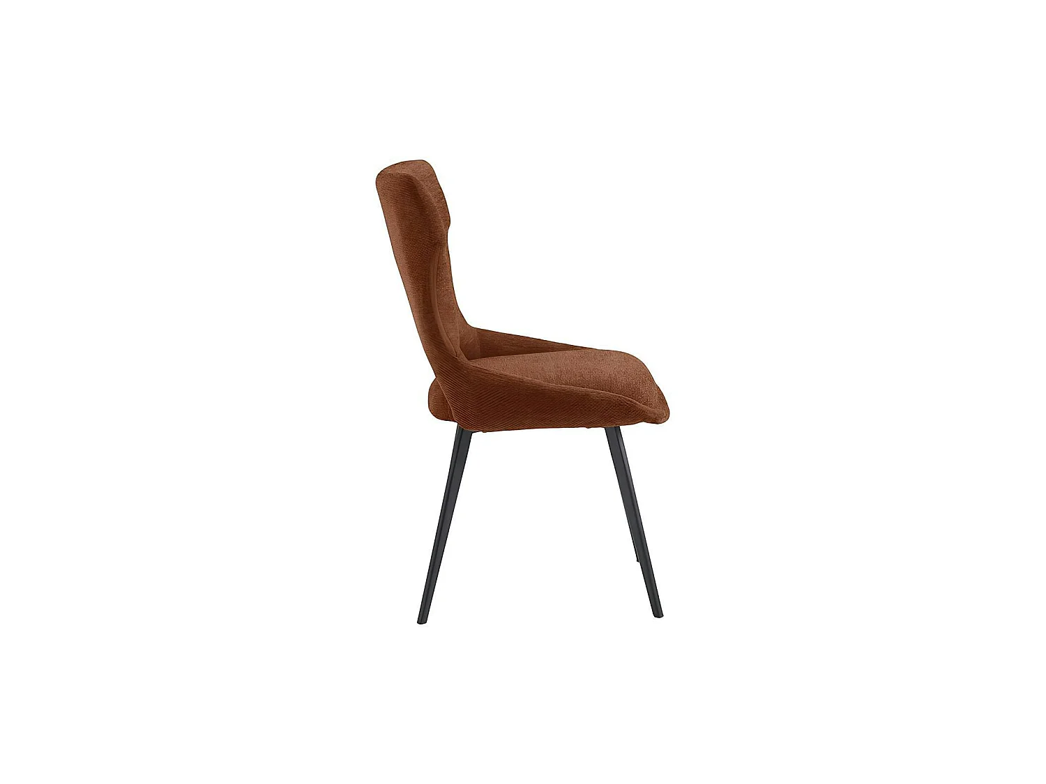 Chaise de salle à manger terracotta en tissu (x2) LUGANO