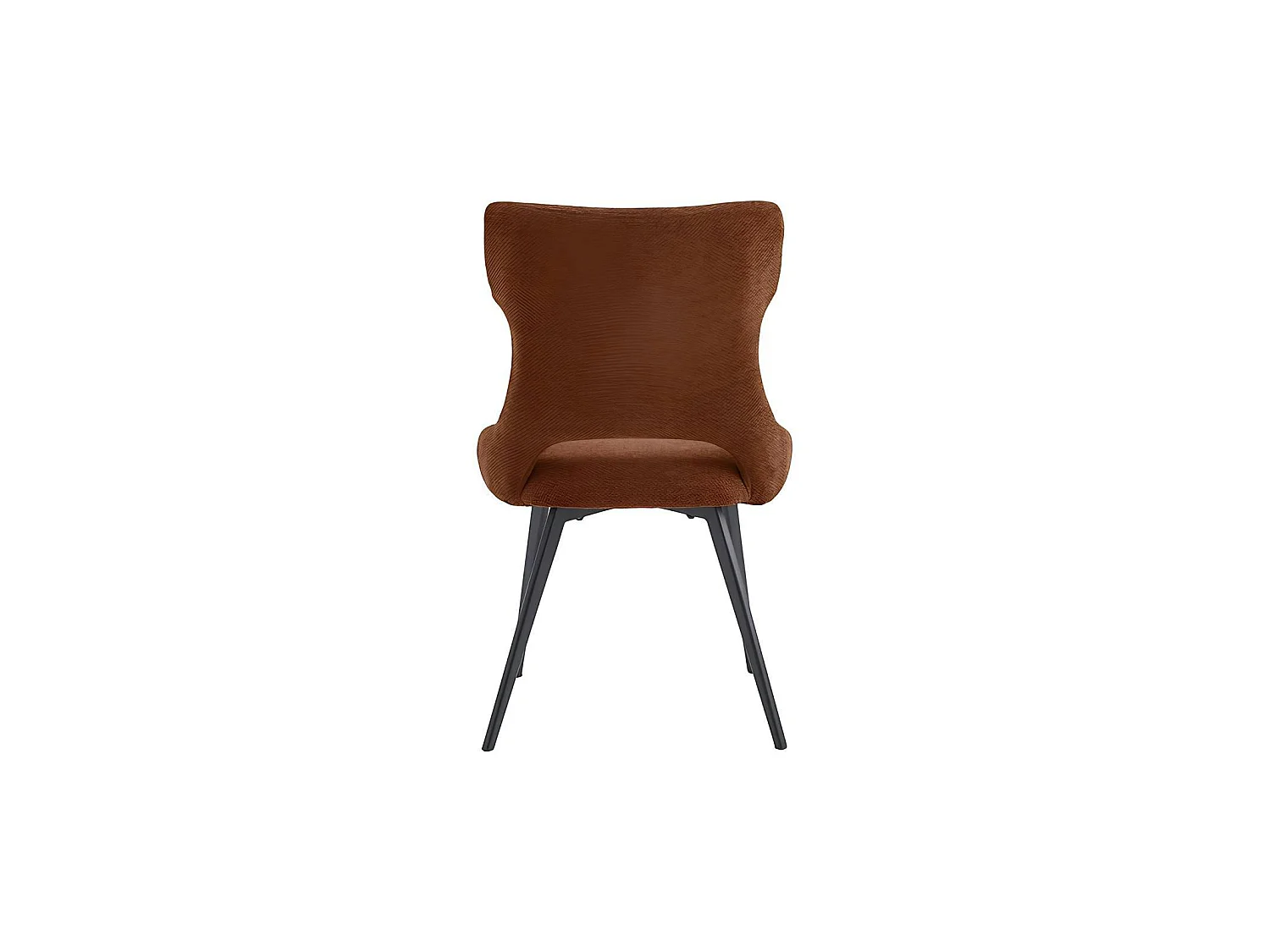 Chaise de salle à manger terracotta en tissu (x2) LUGANO