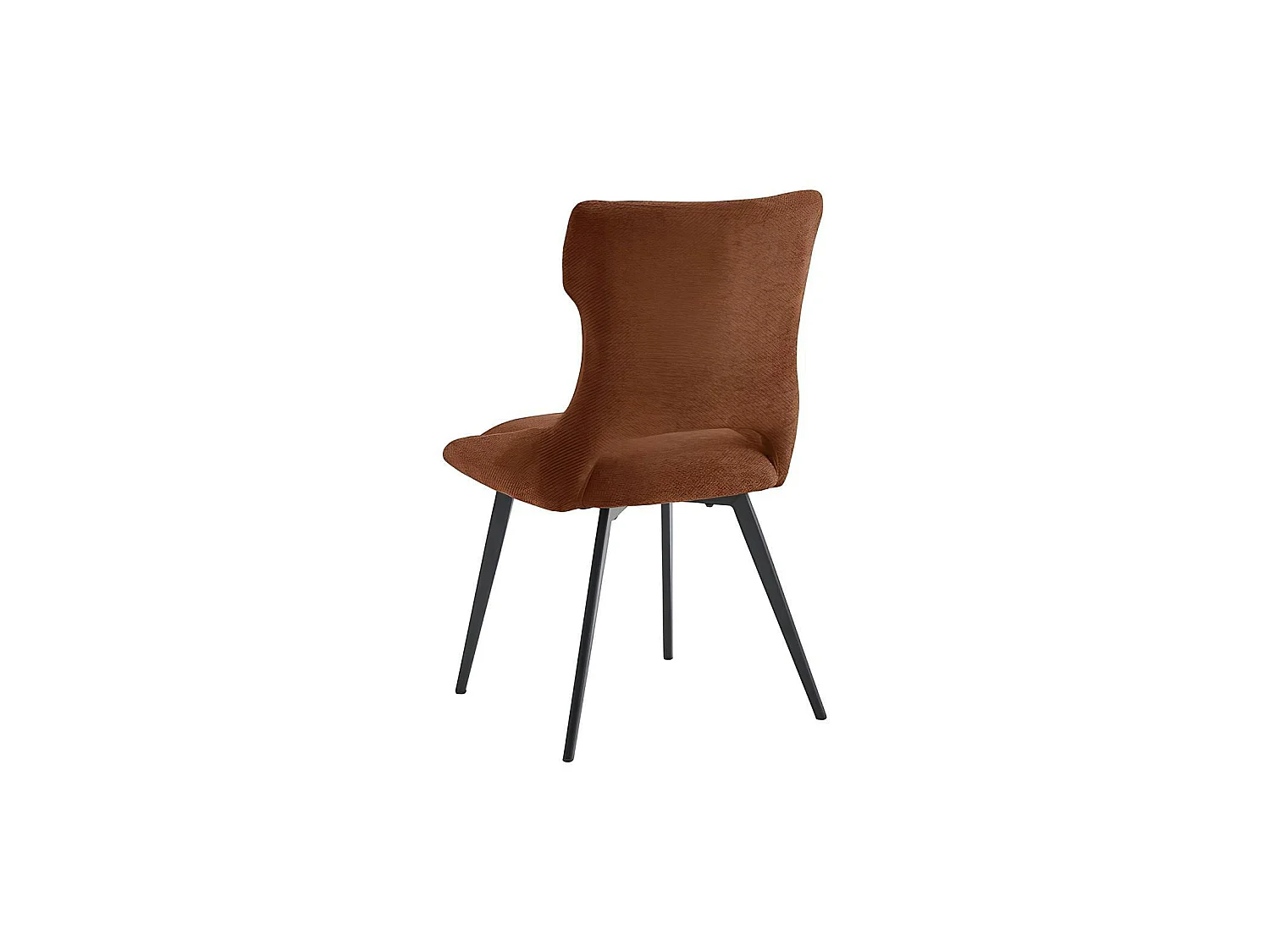 Chaise de salle à manger terracotta en tissu (x2) LUGANO