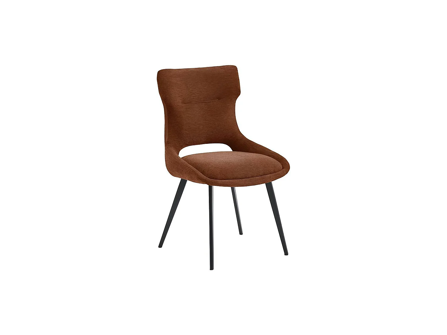 Chaise de salle à manger terracotta en tissu (x2) LUGANO