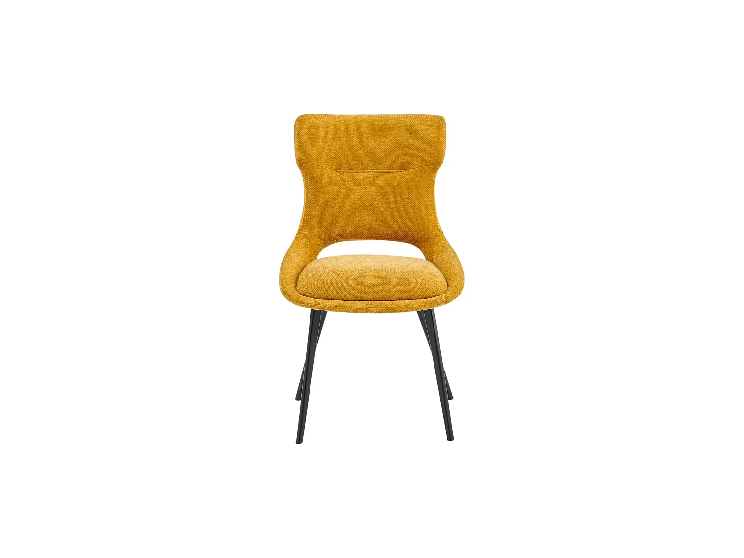 Chaise de salle à manger jaune en tissu (lot de 2) LUGANO