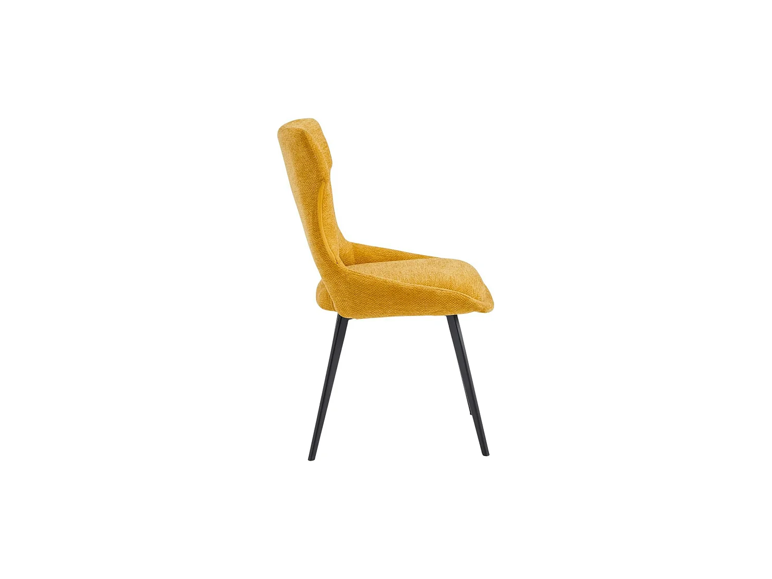 Chaise de salle à manger jaune en tissu (lot de 2) LUGANO