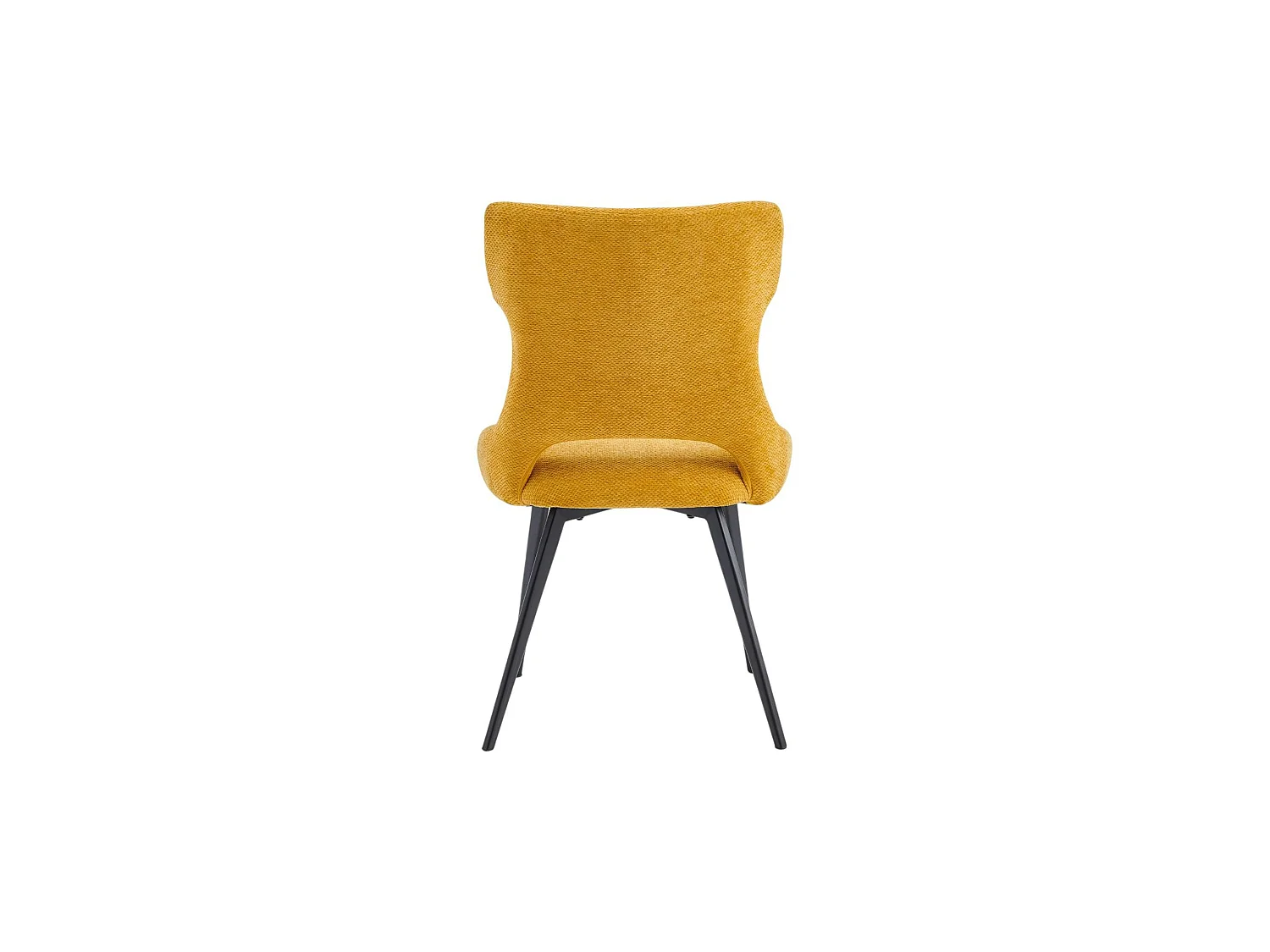 Chaise de salle à manger jaune en tissu (lot de 2) LUGANO