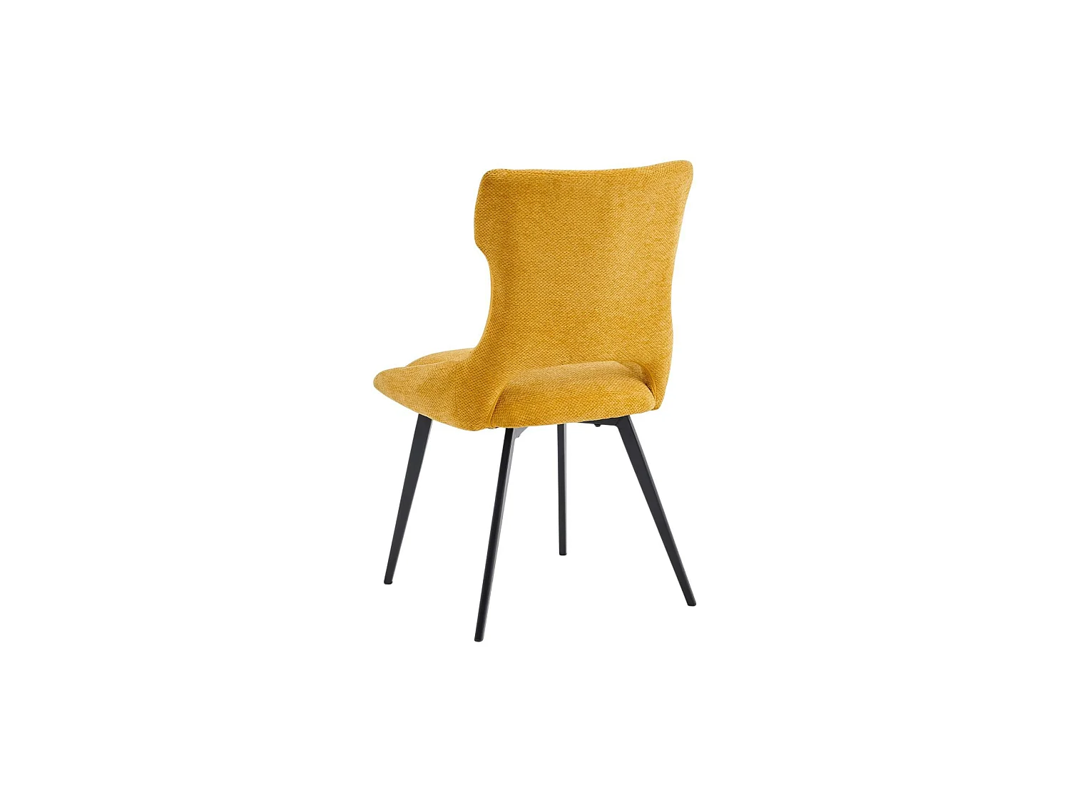 Chaise de salle à manger jaune en tissu (lot de 2) LUGANO
