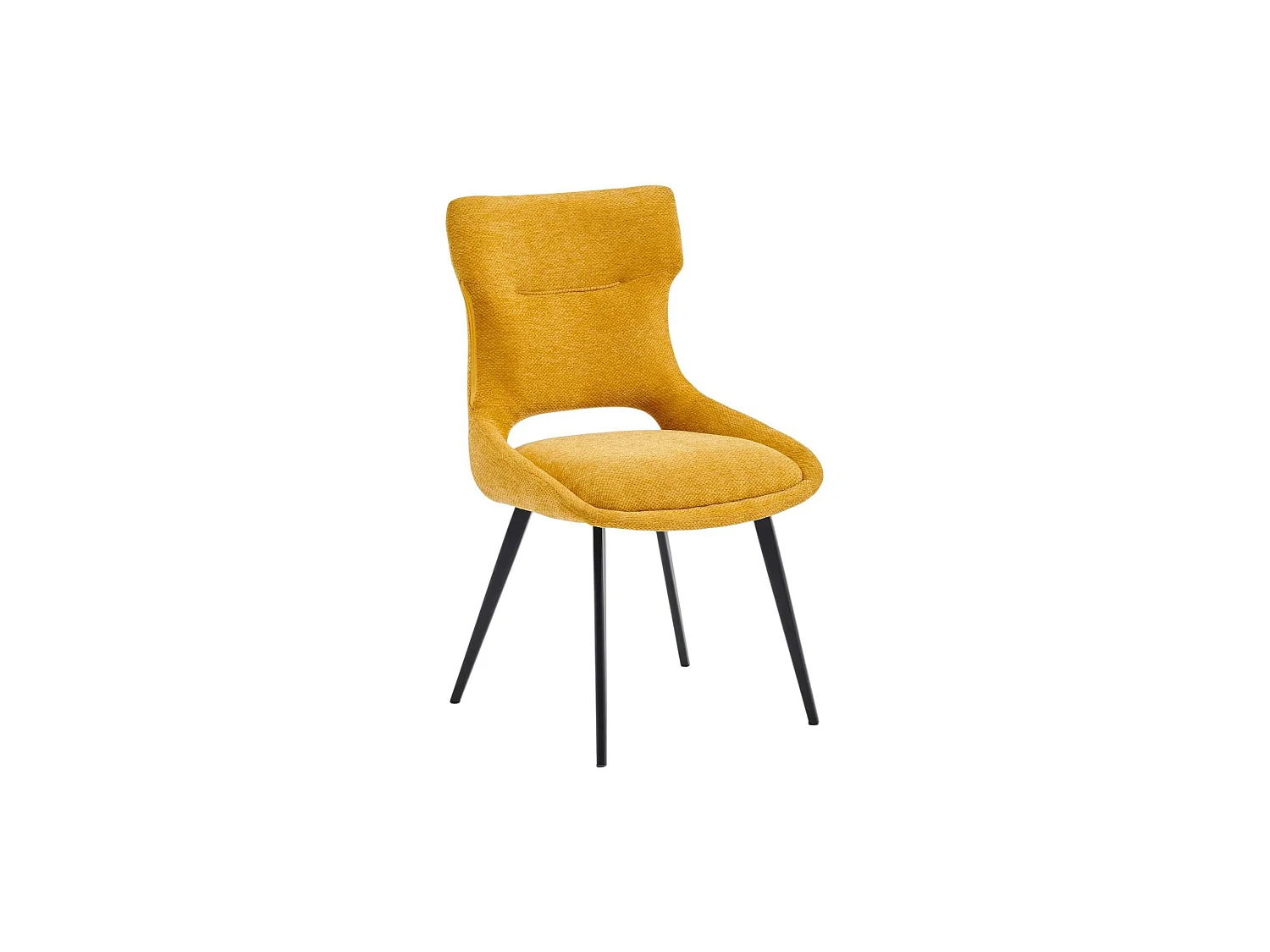 Chaise de salle à manger jaune en tissu (lot de 2) LUGANO
