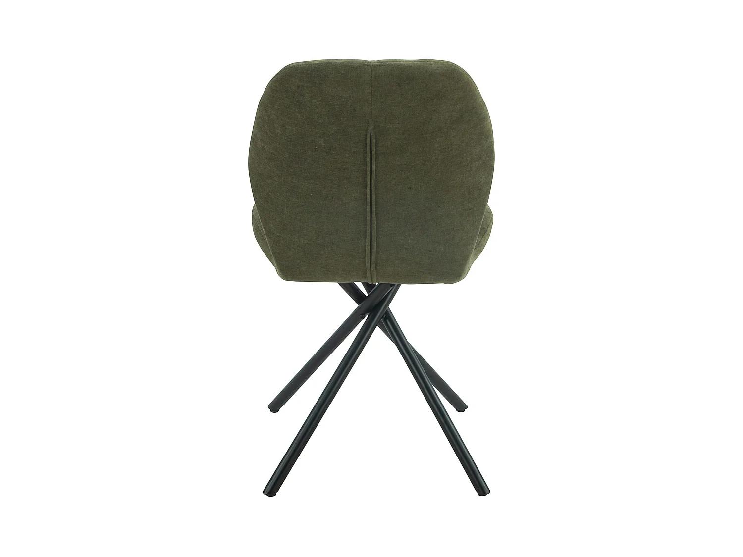 Chaise salle à manger verte à pieds croisés (x2) LUGANO