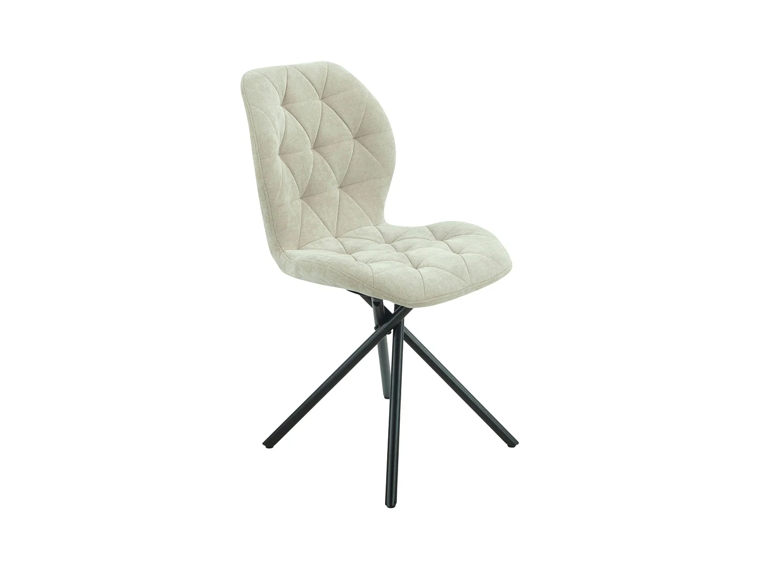 Chaise salle à manger beige à pieds croisés (x2) LUGANO