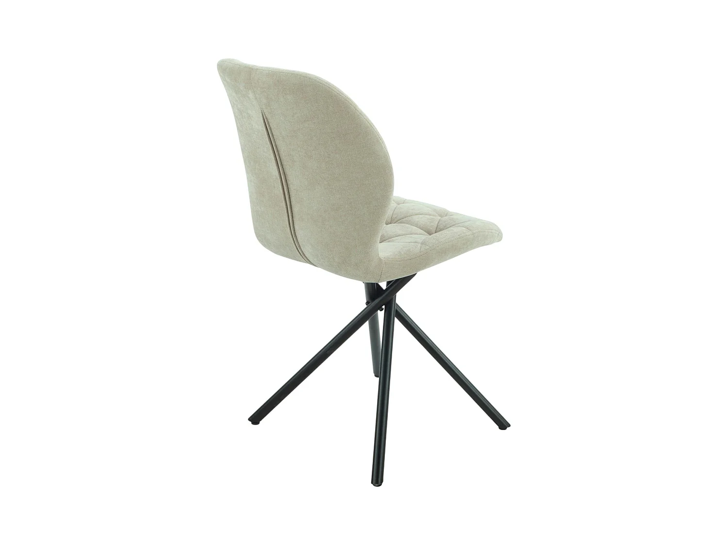 Chaise salle à manger beige à pieds croisés (x2) LUGANO