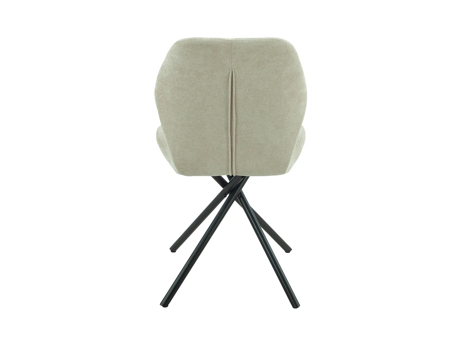 Chaise salle à manger beige à pieds croisés (x2) LUGANO