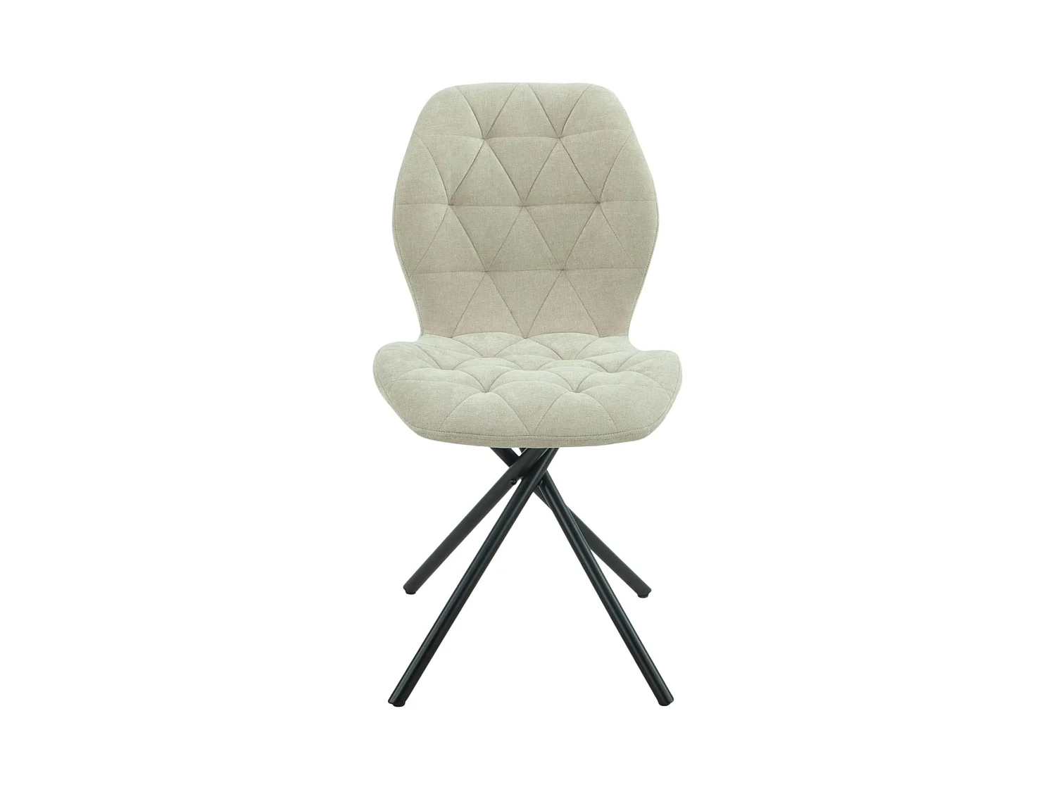 Chaise salle à manger beige à pieds croisés (x2) LUGANO