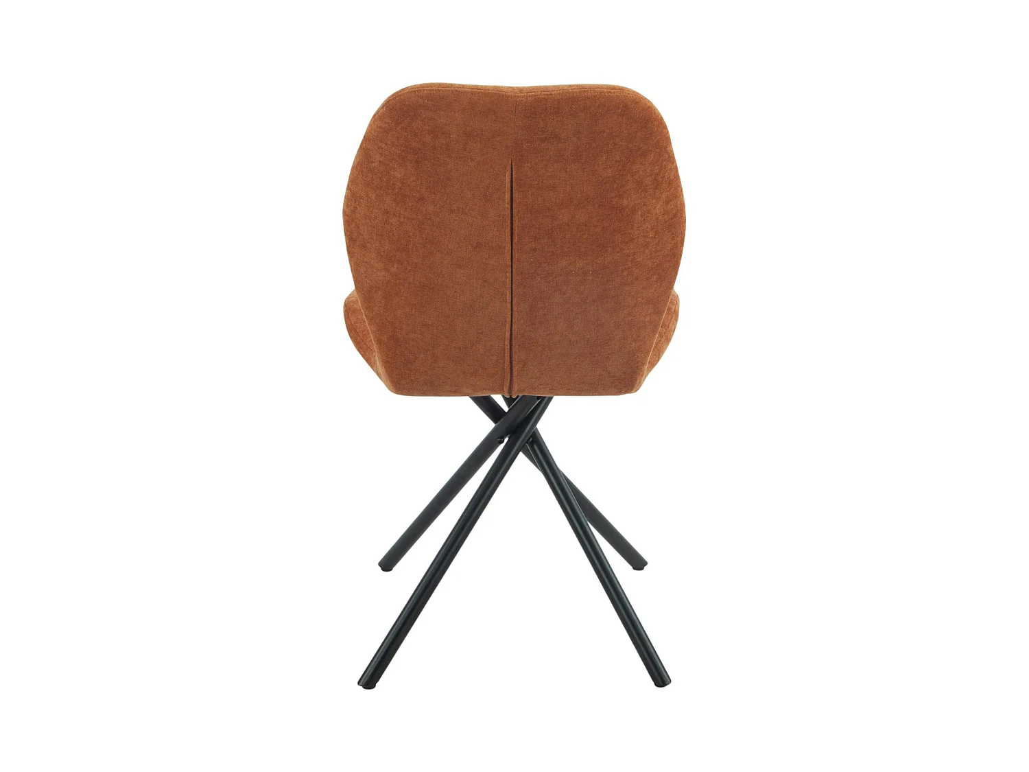 Chaise salle à manger terracotta à pieds croisés (x2) LUGANO