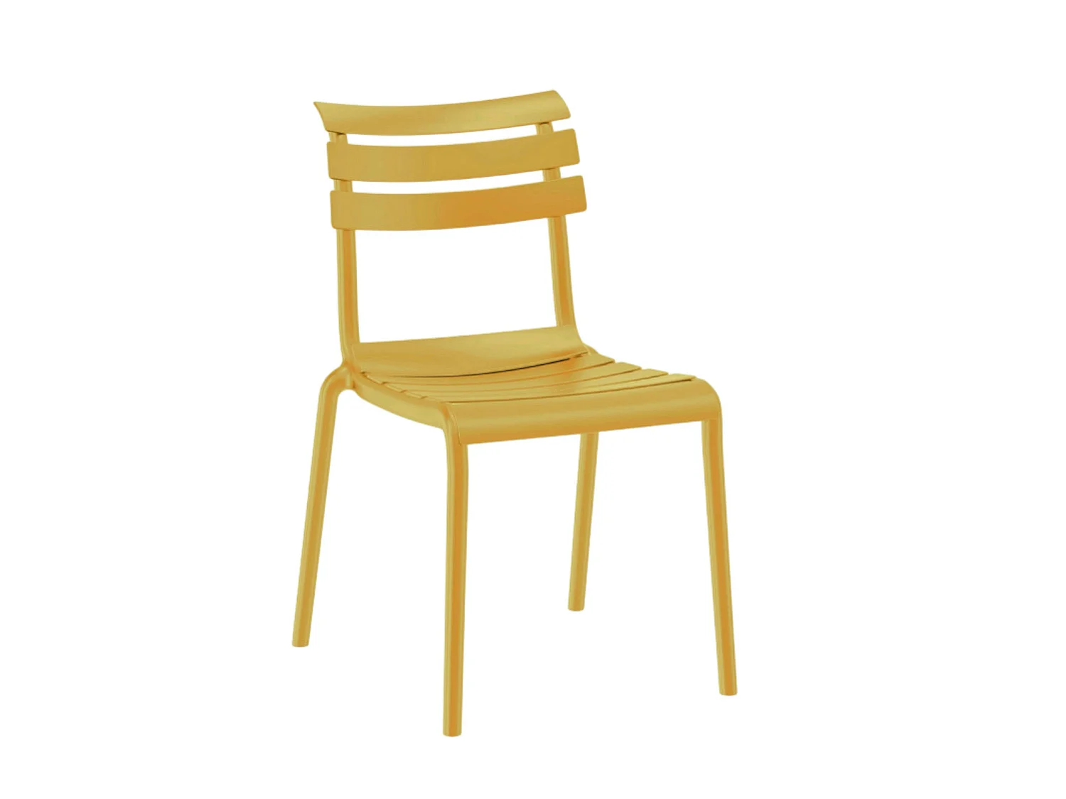 Chaise de jardin en plastique jaune (lot de 2) LUGANO