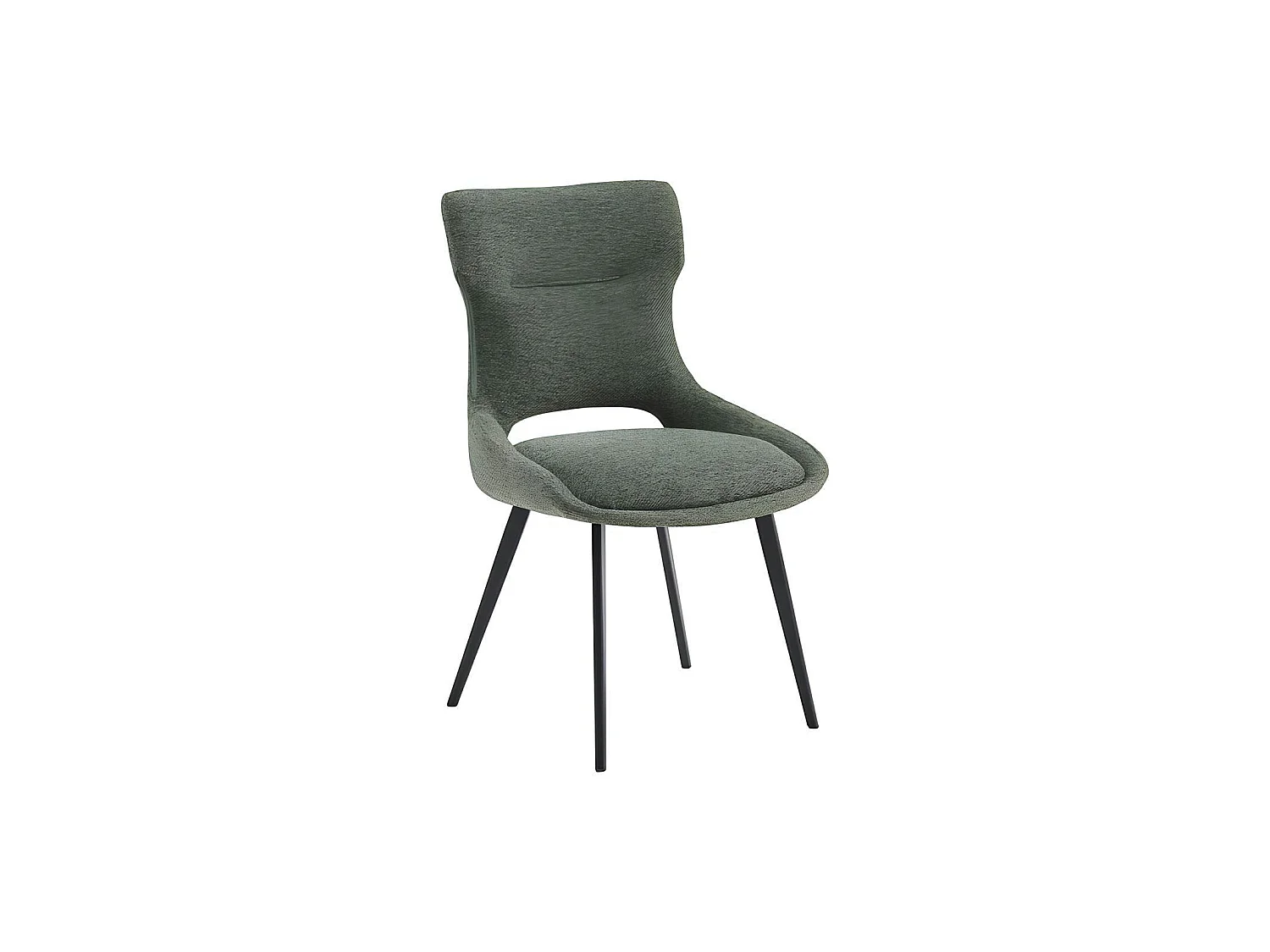 Chaise de salle à manger verte en tissu (lot de 2) LUGANO
