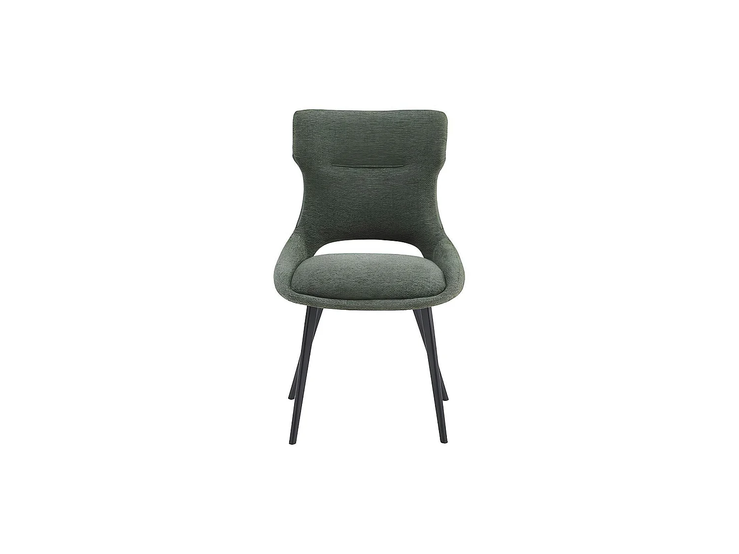 Chaise de salle à manger verte en tissu (lot de 2) LUGANO