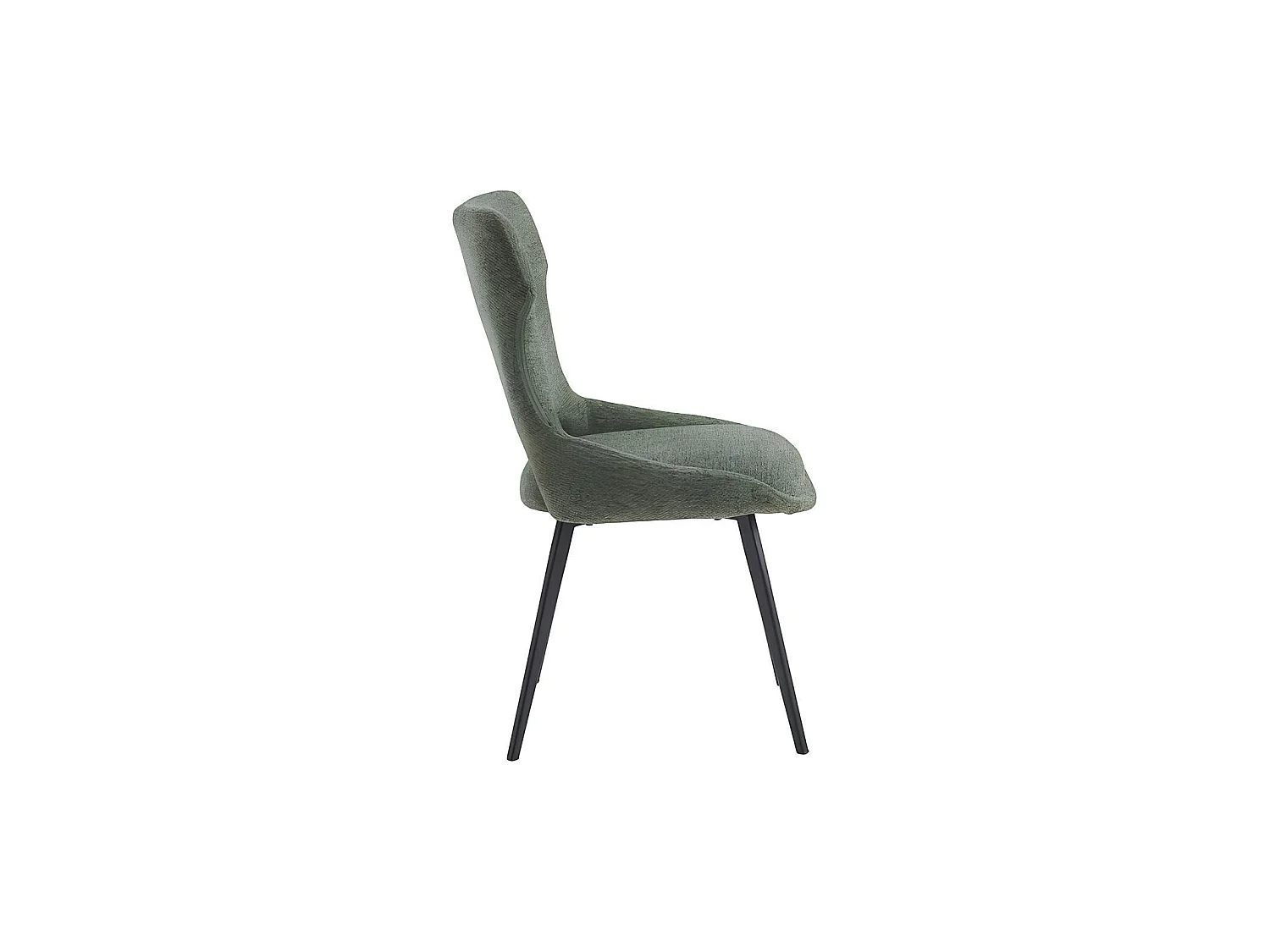 Chaise de salle à manger verte en tissu (lot de 2) LUGANO