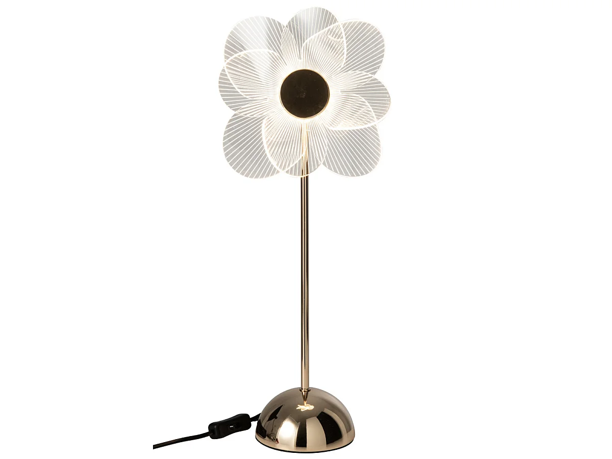 Lampe à Poser Design à LED "Fleur" 50cm Doré