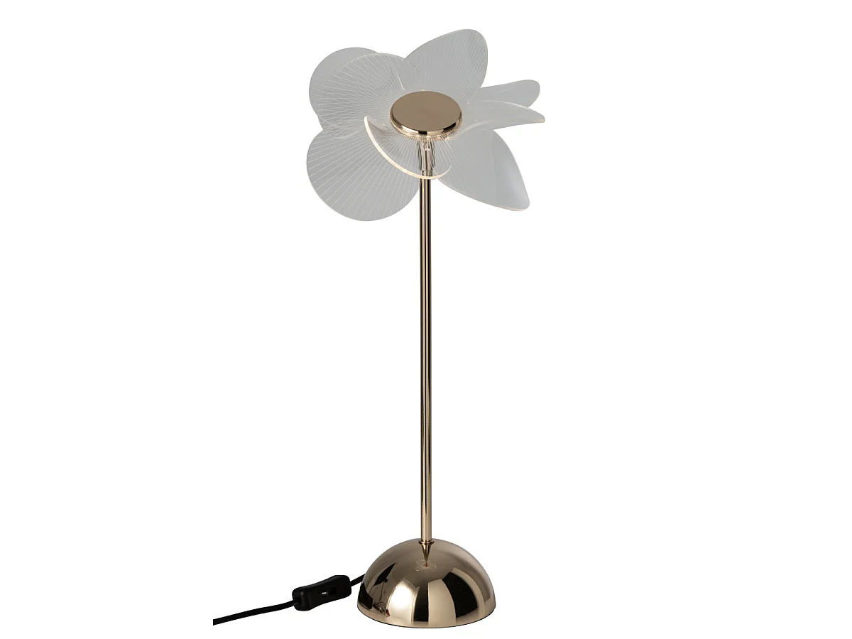 Lampe à Poser Design à LED "Fleur" 50cm Doré