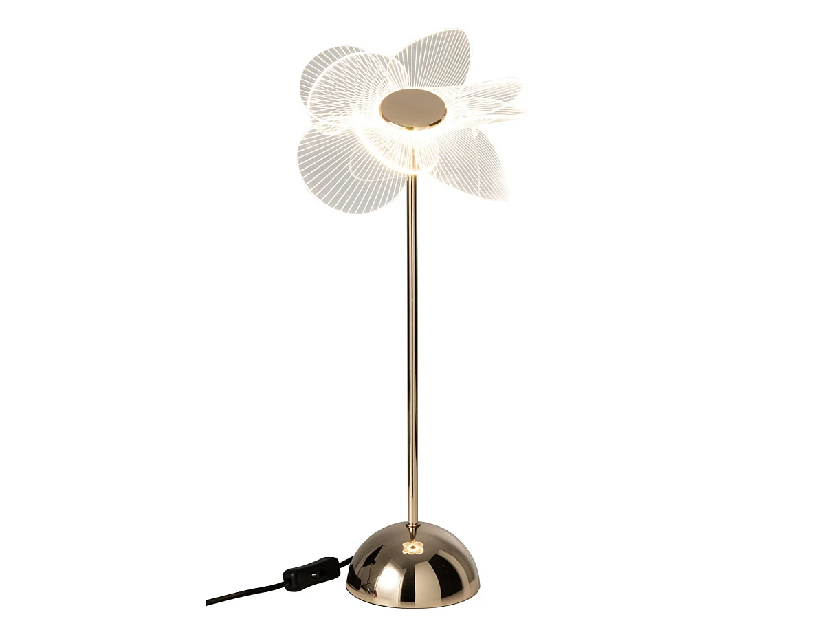 Lampe à Poser Design à LED "Fleur" 50cm Doré