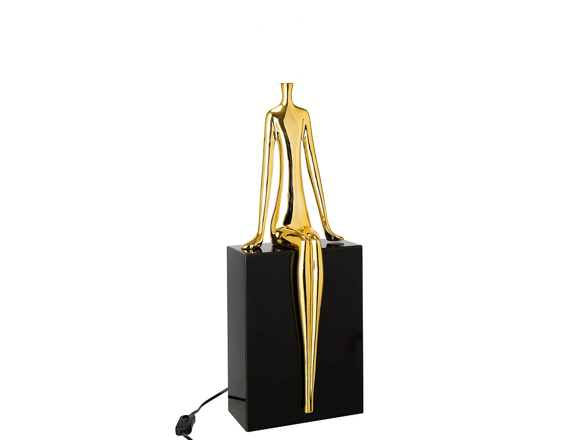 Lampe à Poser Design "Silhouette" 72cm Doré & Noir