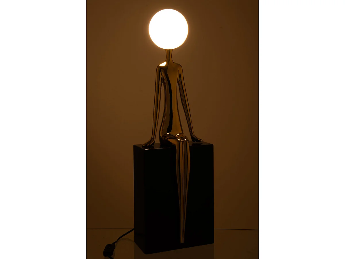 Lampe à Poser Design "Silhouette" 72cm Doré & Noir