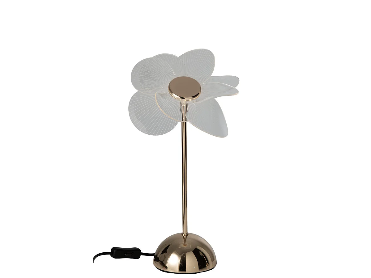 Lampe à Poser Design à LED "Fleur" 30cm Doré