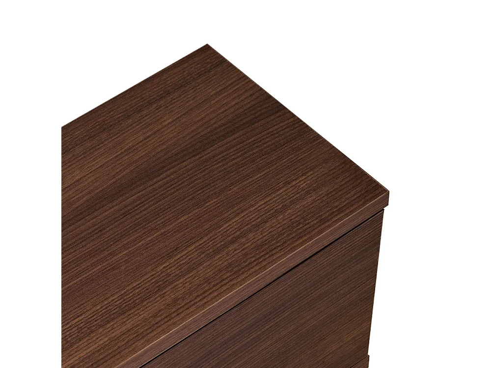Yara - Meuble tv suspendu 2 portes en bois L140cm - Bois foncé