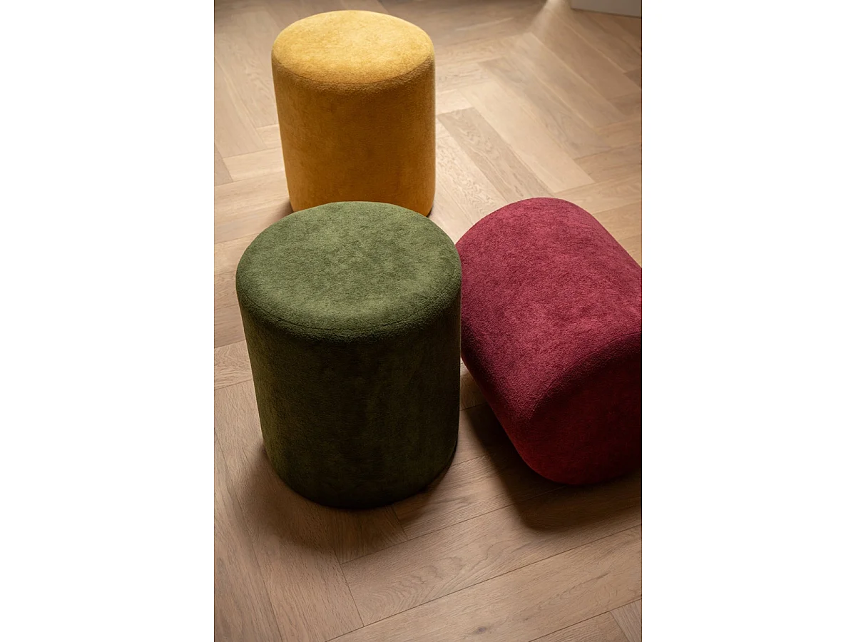 Pouf Cylindrique "Moon" 41cm Jaune
