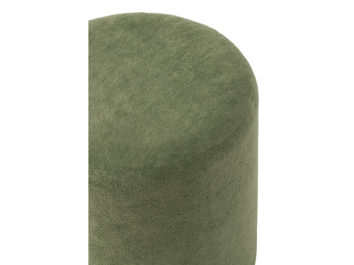 Pouf Cylindrique "Moon" 41cm Gris Vert