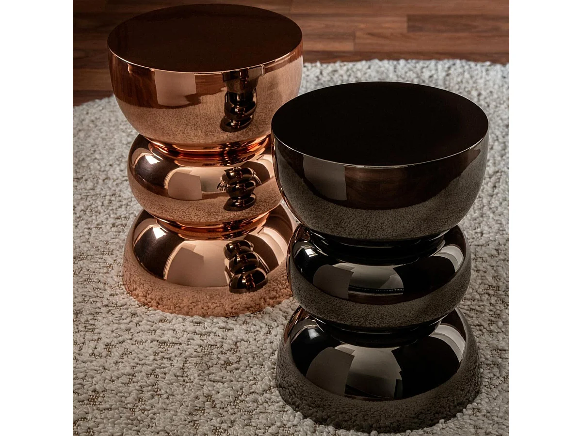 Table d'Appoint Design "Bubble" 43cm Noir