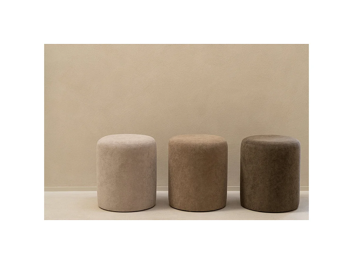Pouf Cylindrique "Moon" 41cm Marron