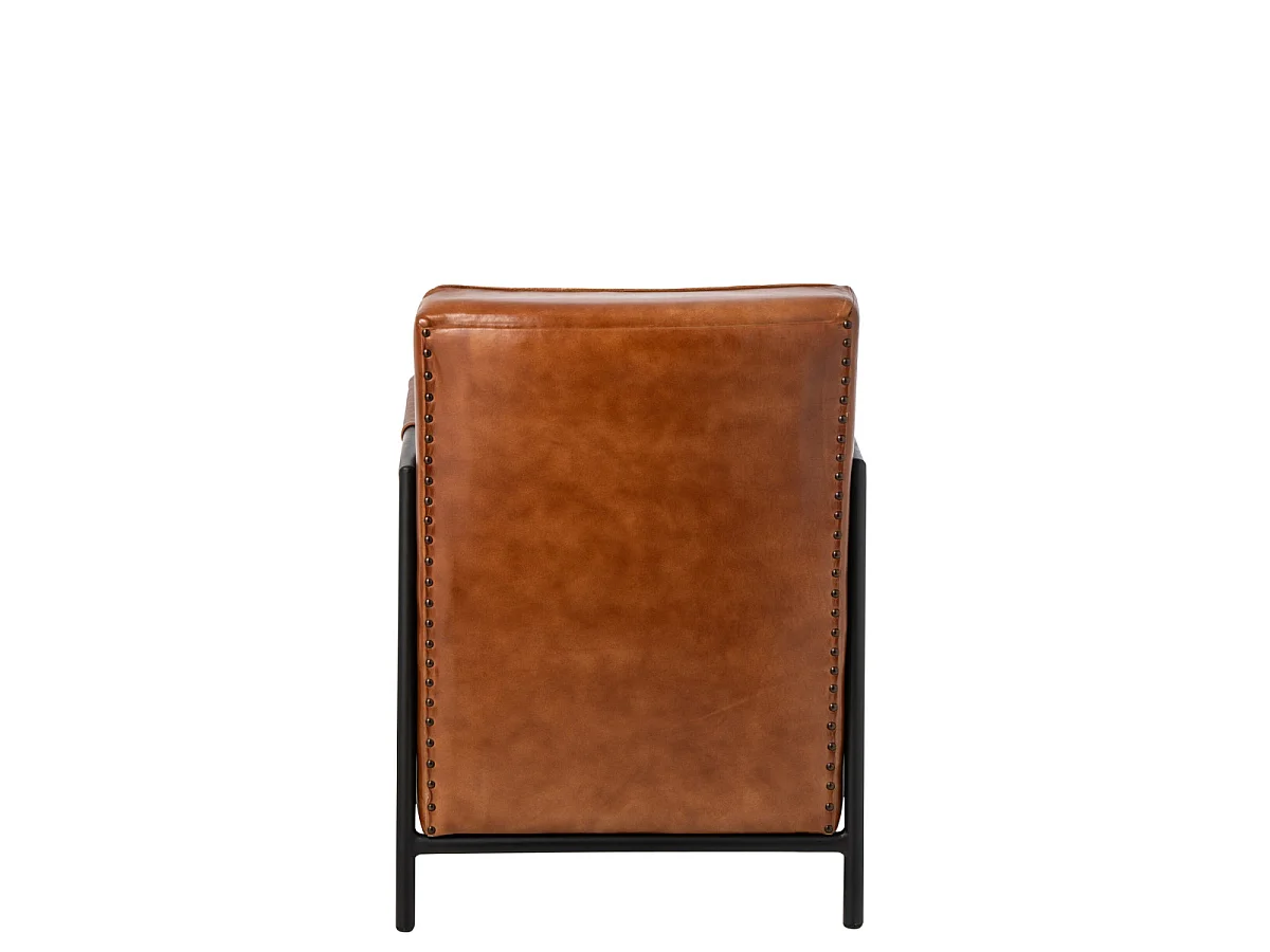 Fauteuil Design en Cuir "Austin" 83cm Camel
