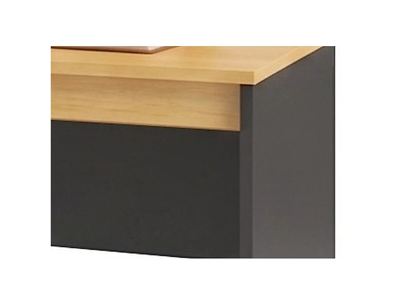 Bureau Chêne et Noir L 135 H 79 P 53.5 cm