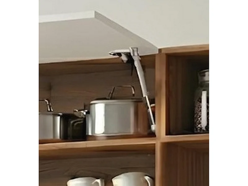 Cuisine équipée 4 Portes 1 Tiroir 5 Niches Chêne et Blanc L 150 H 200 P 40.5 cm