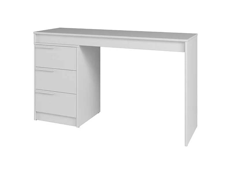 Bureau et Caisson 3 Tiroirs Amovible Blanc L 176.5 H 78.5 P 38 cm