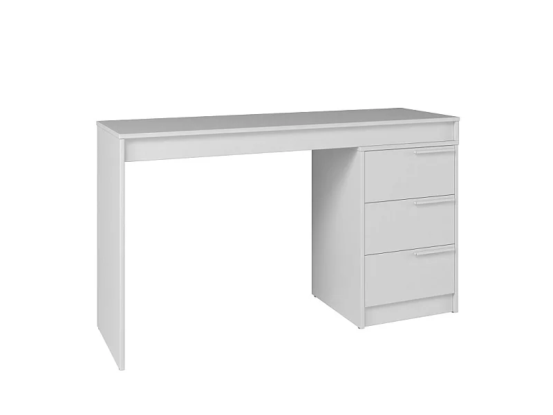 Bureau et Caisson 3 Tiroirs Amovible Blanc L 176.5 H 78.5 P 38 cm