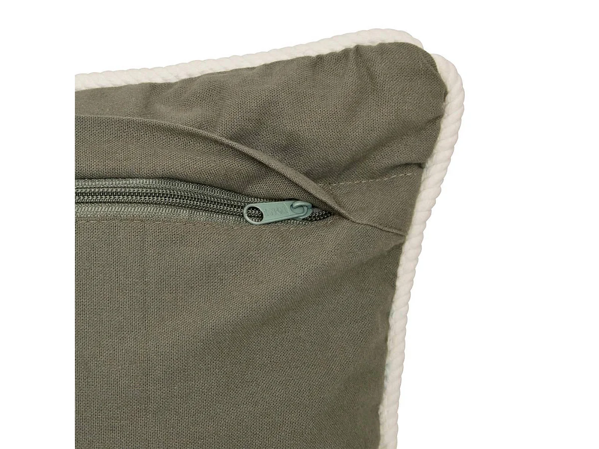 Coussin Déco Brodé "Chéri" 38x58cm Kaki
