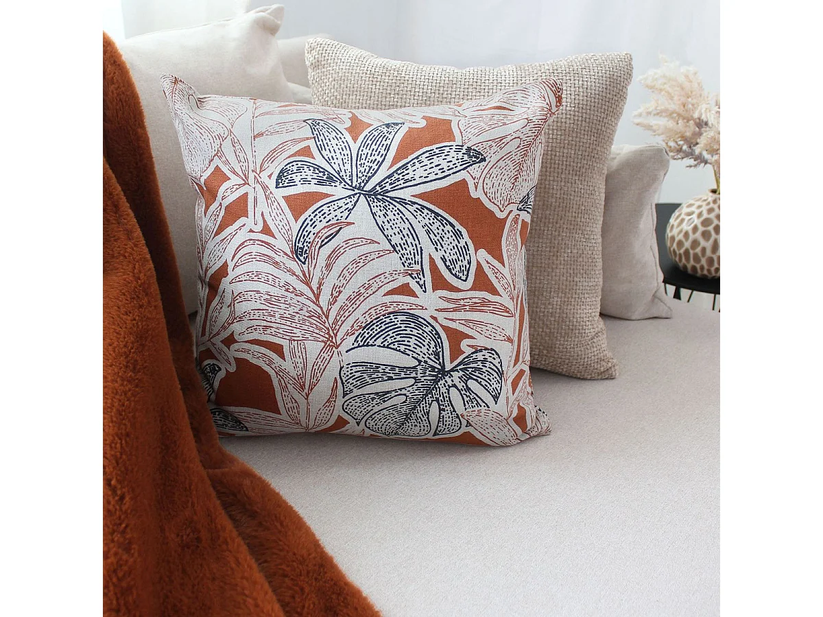 Coussin Déco Imprimé "Casamance" 40x40cm Multicolore