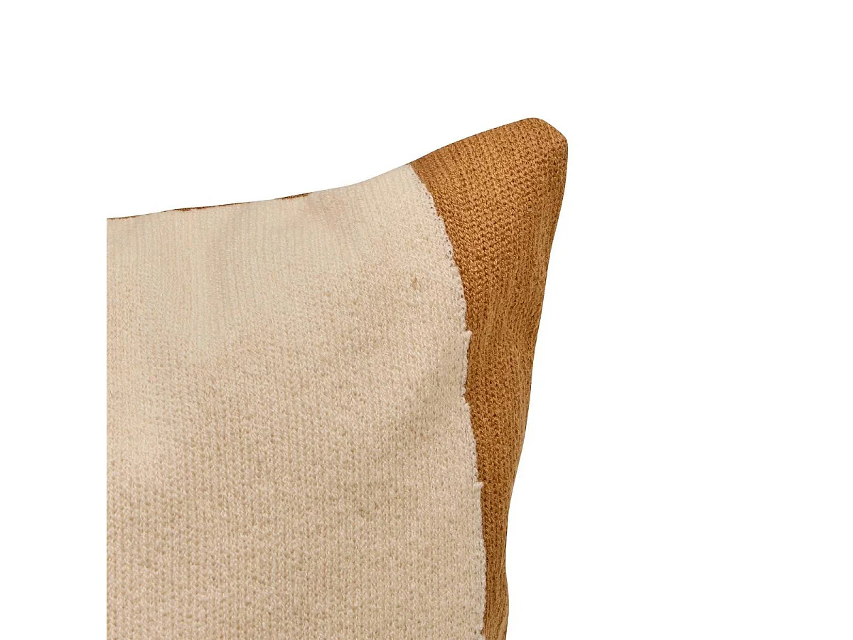 Coussin Déco Brodé "Hary" 35x75cm Caramel