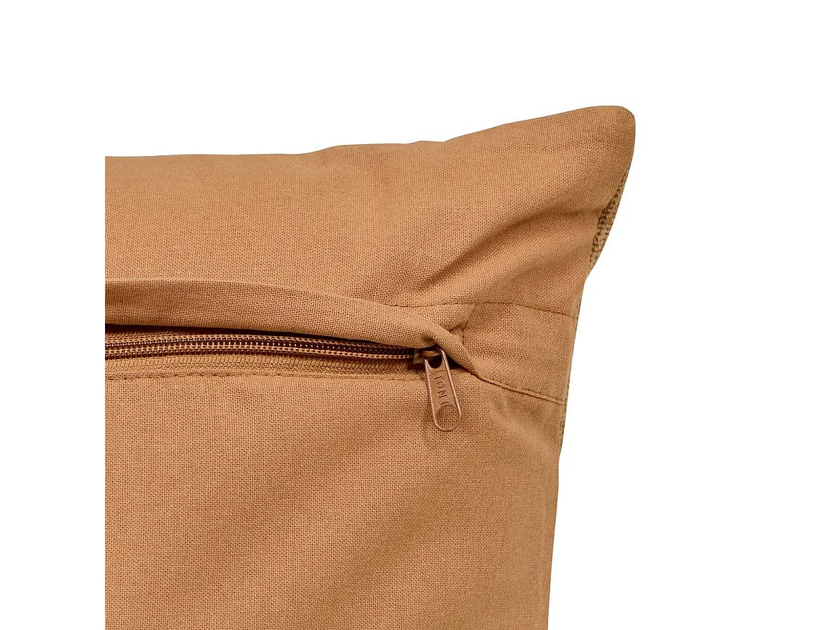 Coussin Déco Brodé "Hary" 35x75cm Caramel